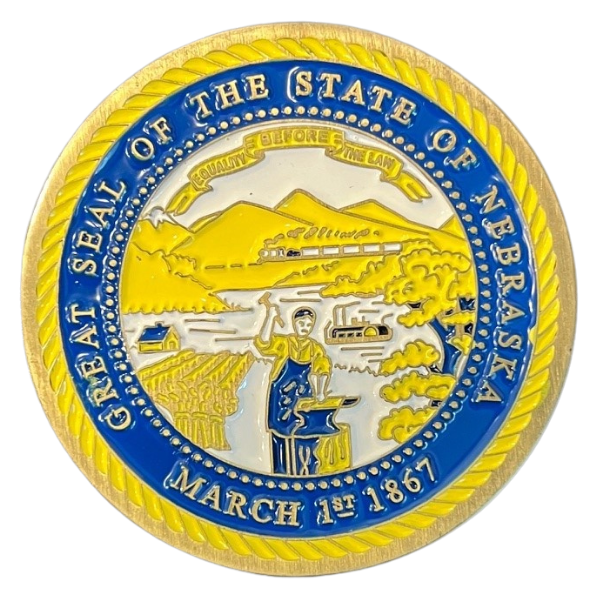 State of Nebraska Youth Mentoring Challenge Coin Front